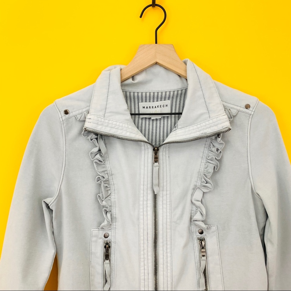Anthropologie Marrakech Pearl Ruffled Jacket S - Picture 4 of 8